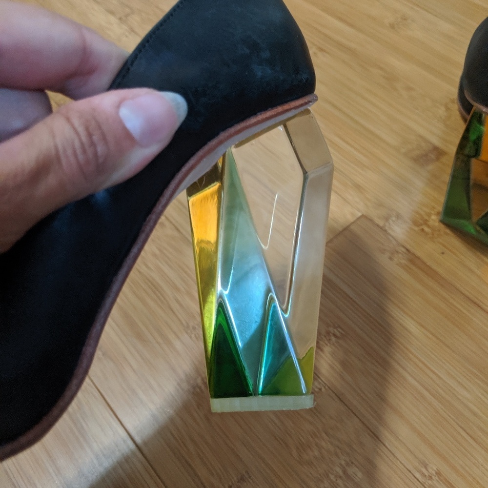 LN Miista Siri Lucite Prism Closed Toe Heels EU 38 - Picture 4 of 8